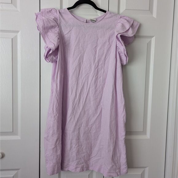 A New Day Ruffle Sleeve Dress | Women’s Large | Pink Linen Blend with Pockets - Picture 1 of 5